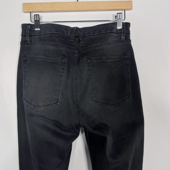 Good American 6 / 28 Washed Black Good Legs Crop Skinny Jeans Cotton Stretch - Picture 5 of 9